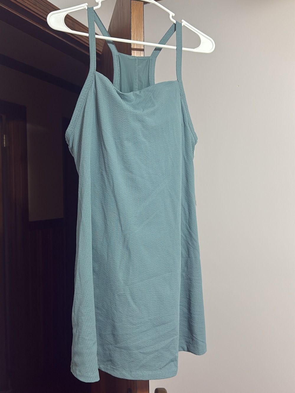Avia Teal Textured Sleeveless Mini Dress
